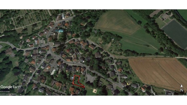 Lage des Grundstücks auf Google Earth Luftaufnahme